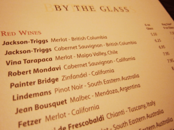 Steakhouse Wines